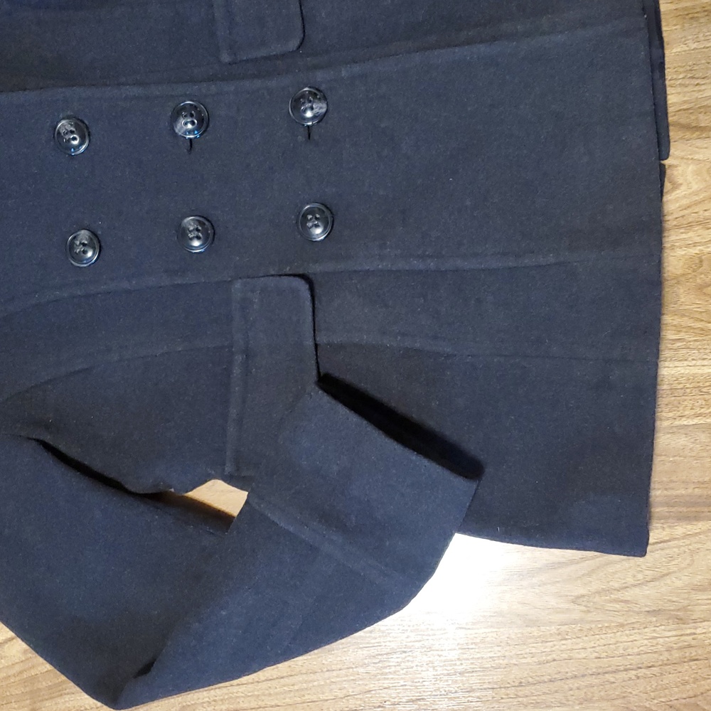 London Fog Charcoal Hooded Peacoat Jacket Womens Size PL - Picture 3 of 15